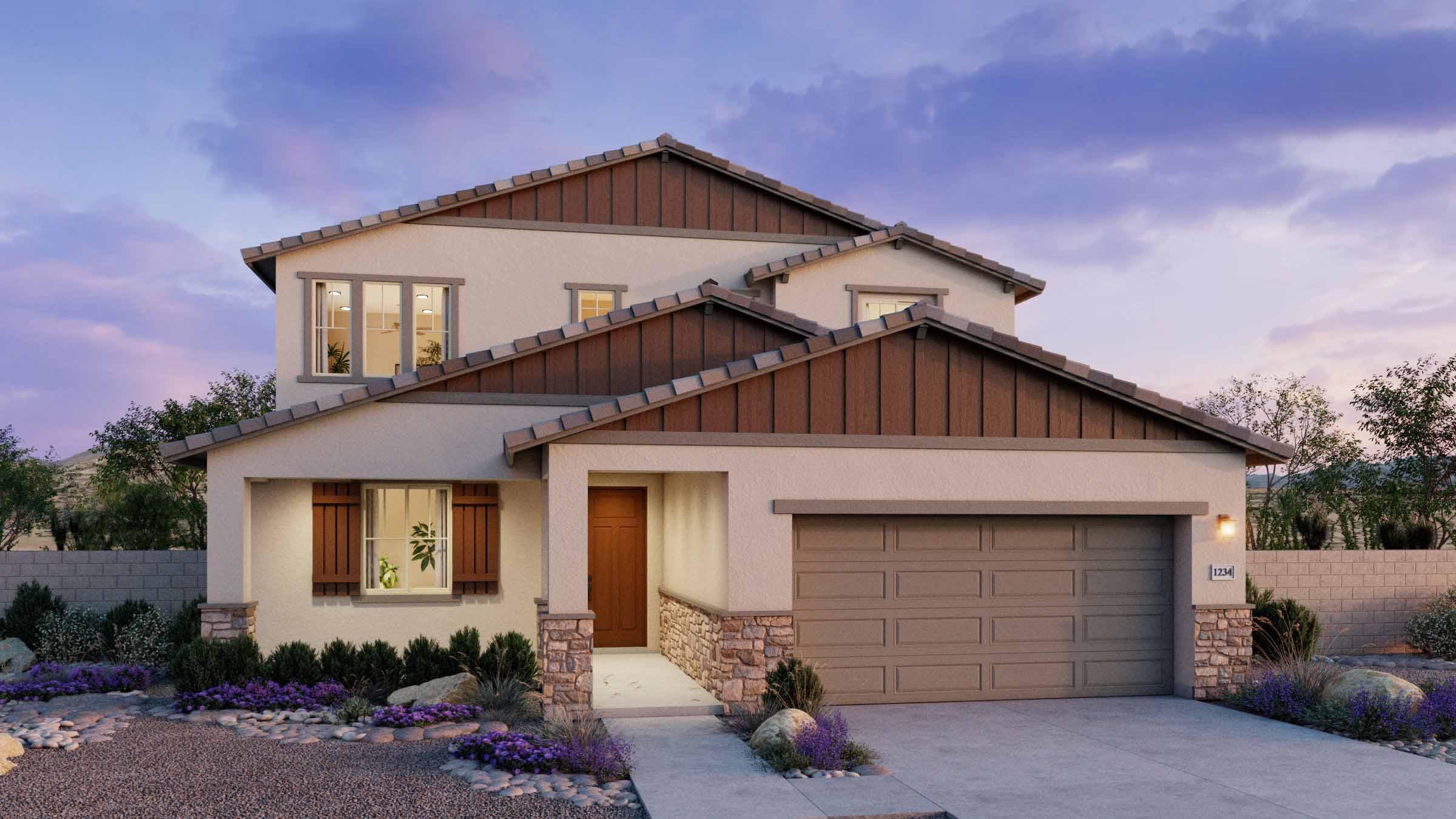 The Residences Collection at Copper Falls Craftsman Elevation at Plan 4004