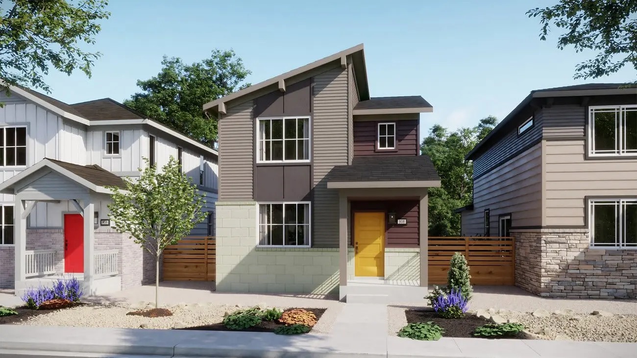 Homestead Contemporary Rendering of Plan 2212 at Casitas at Windler